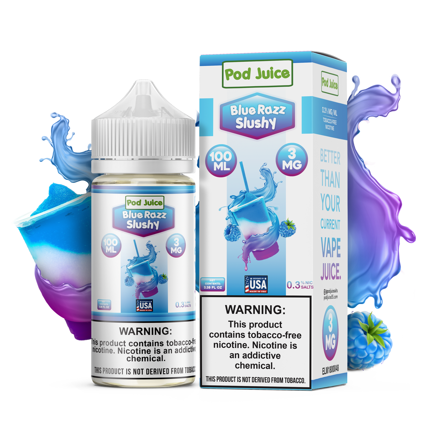Pod Juice - Blue Razz Slushy | 100ml