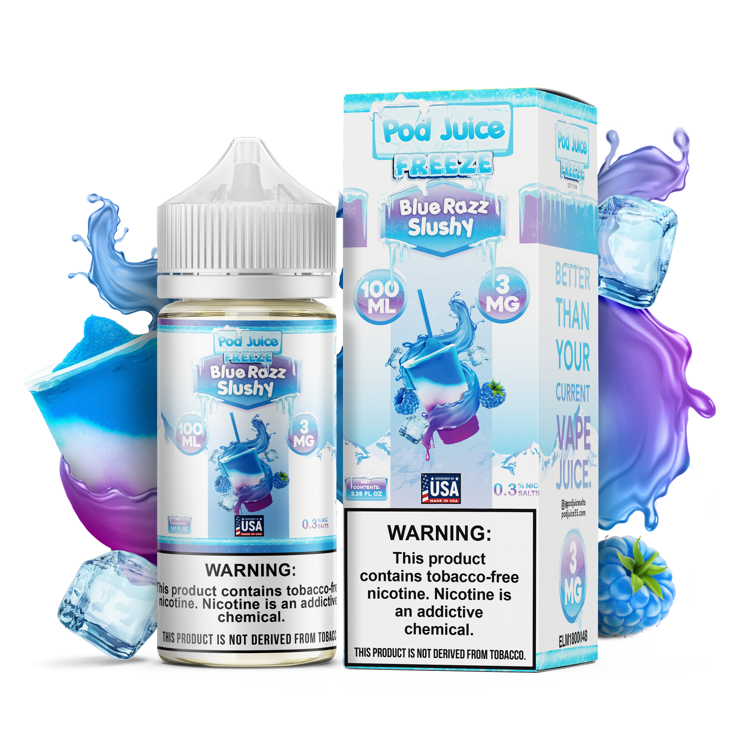 Pod Juice - Blue Razz Slushy Freeze | 100ml