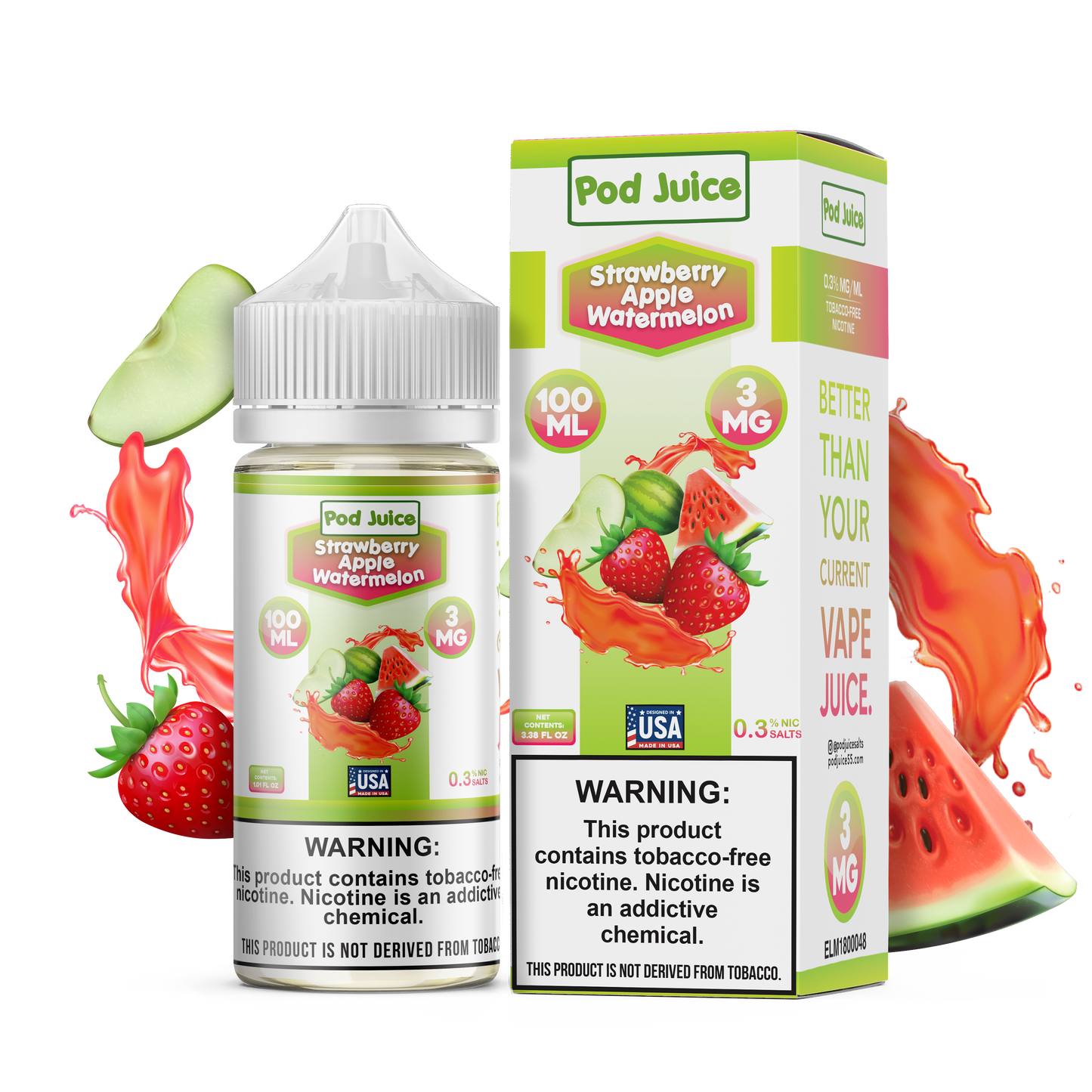Pod Juice - Strawberry Apple Watermelon | 100ml