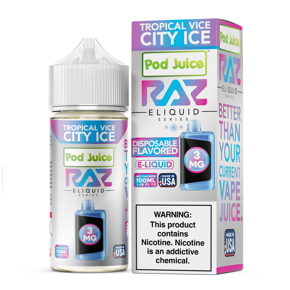 Pod Juice - Raz Tropical Vice City Ice | 100ml
