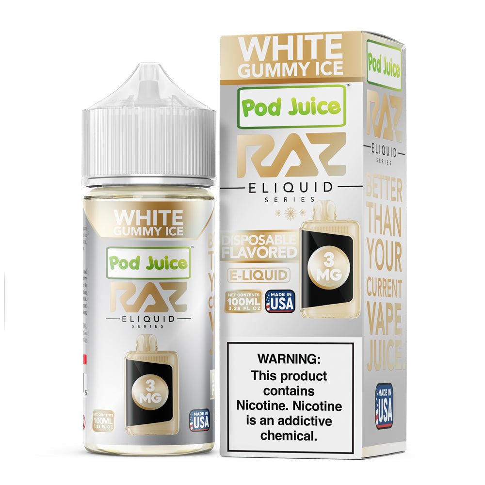 Pod Juice - Raz White Gummy Ice | 100ml