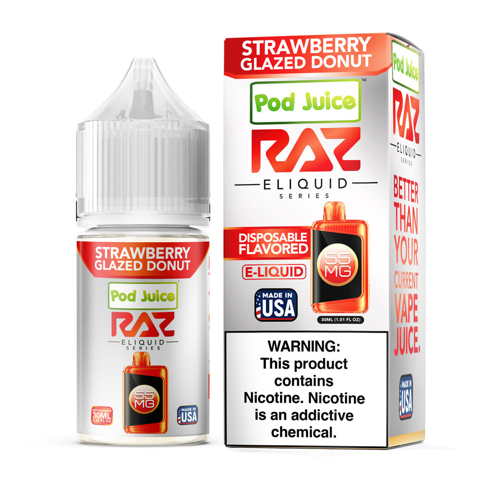 Pod Juice - Raz Strawberry Glazed Donut | 30ml