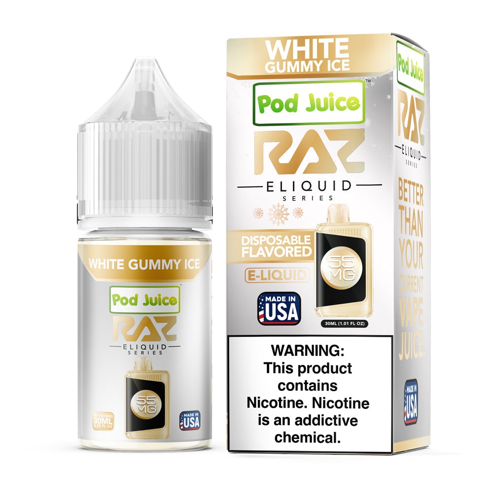 Pod Juice - Raz White Gummy Ice | 30ml