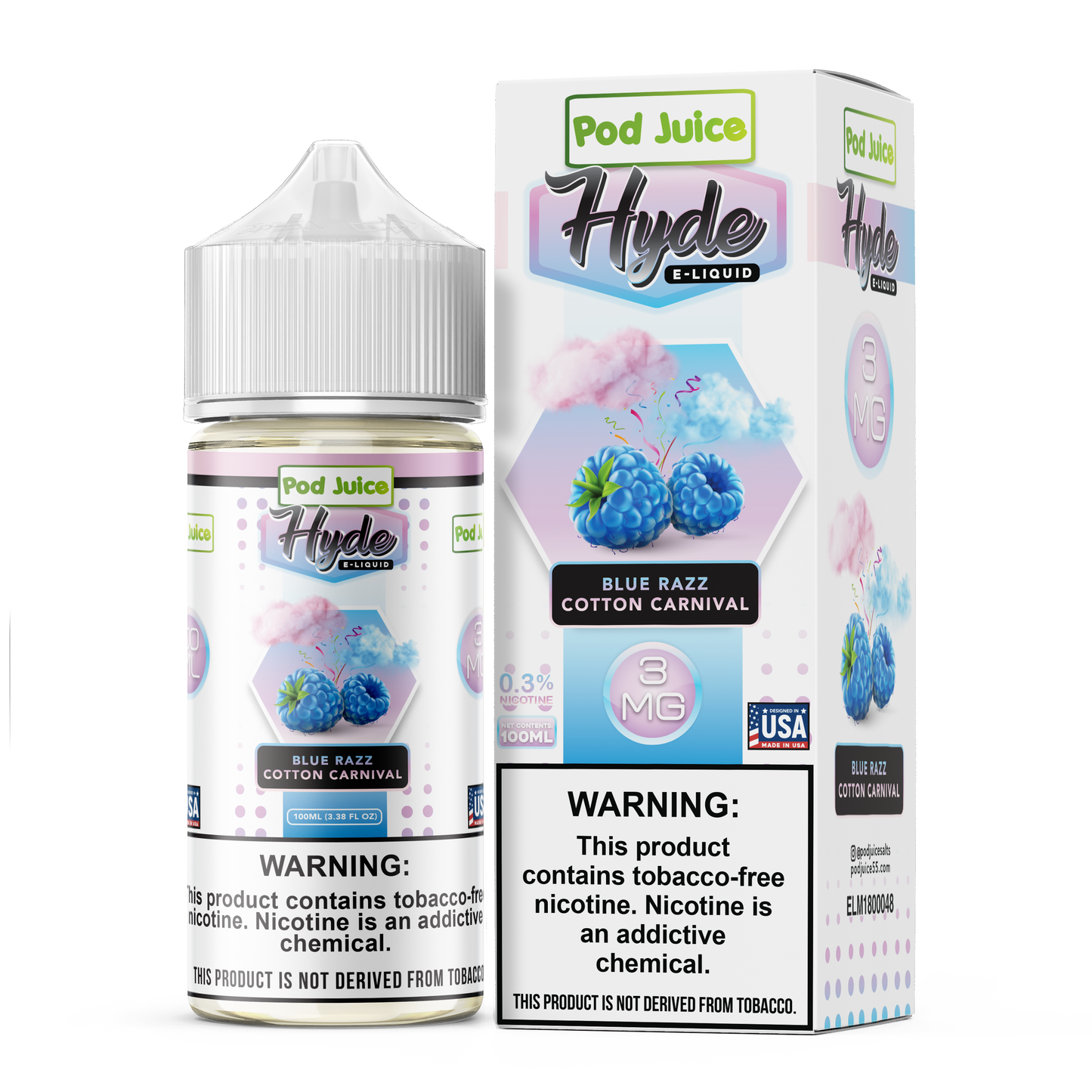 Pod Juice - Blue Razz Cotton Carnival | 100ml