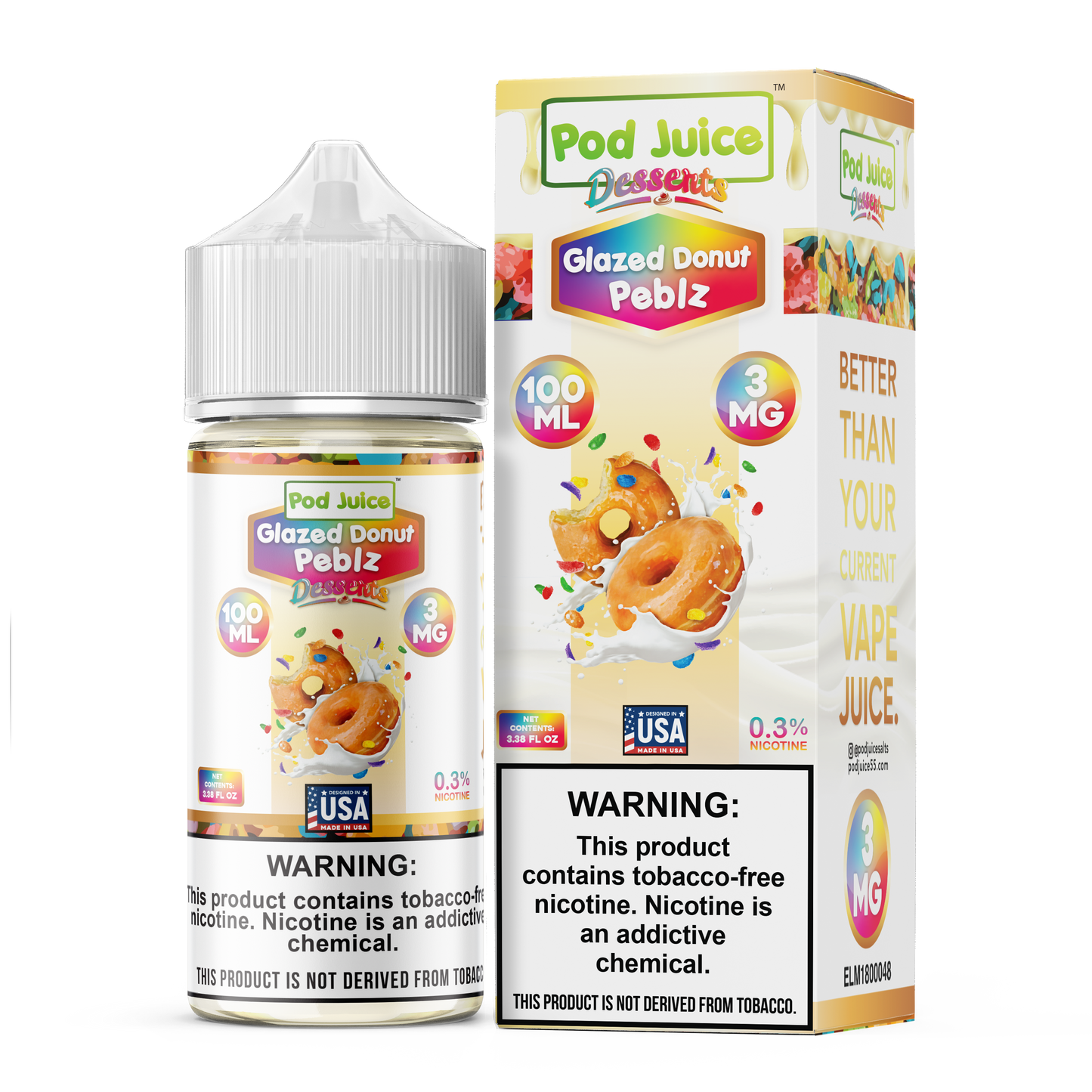 Pod Juice - Glazed Donut Peblz | 100ml